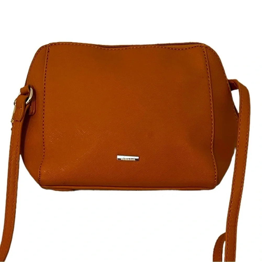 Vibrant Orange Crossbody Bag with Sleek Design
